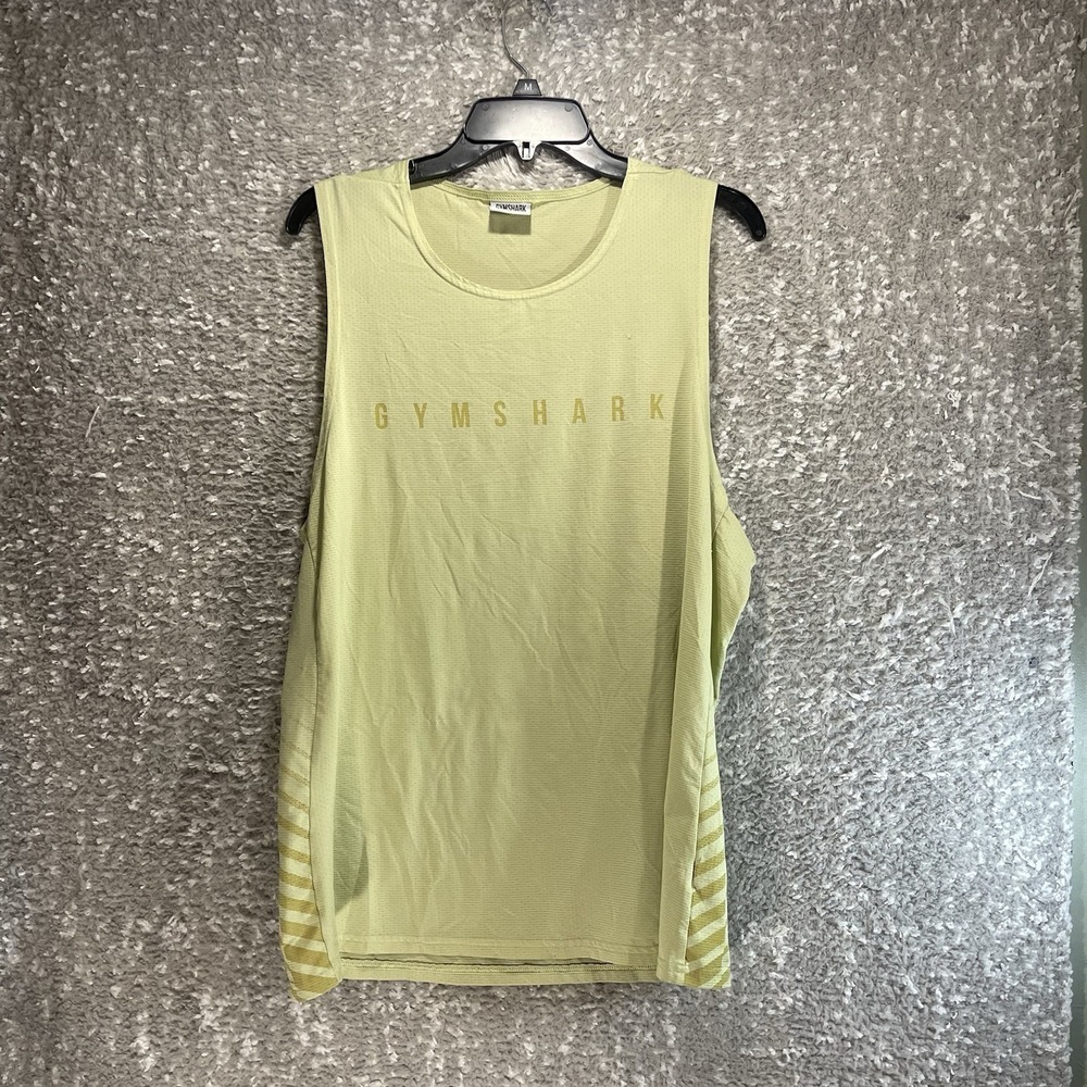 GymShark Sport Mesh Tank Top Shirt‎ Activewear Green Men's Large Training